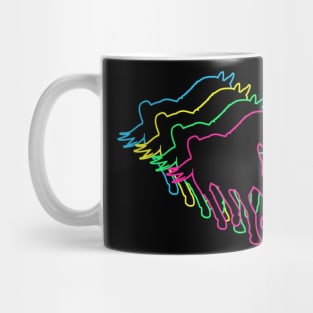 Horse 80s Neon Mug